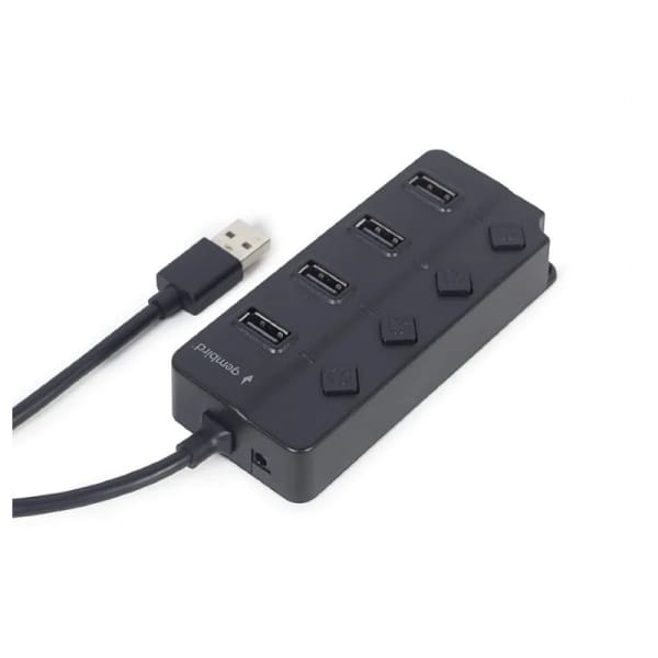 adaptateur Hub Usb Gembird 4 Ports – Noir UHB-U2P4P-01 adaptateur Hub Usb Gembird 4 Ports – Noir UHB-U2P4P-01
