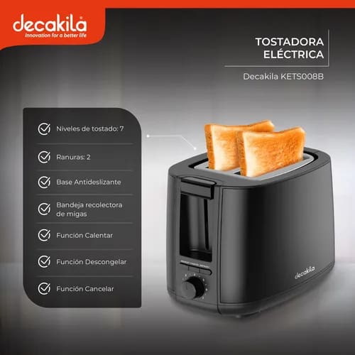 Grille pain Decakila 750W (KETS008B) Grille pain Decakila 750W (KETS008B)
