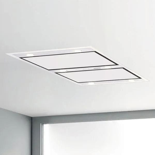 Hotte De Plafond SILVERLINE 100 Cm Blanc & Verre (4226.100W) Hotte De Plafond SILVERLINE 100 Cm Blanc & Verre (4226.100W)