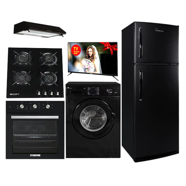 Pack Mariage de 6 pièces Noir Mont Blanc Pack Mariage de 6 pièces Noir Mont Blanc