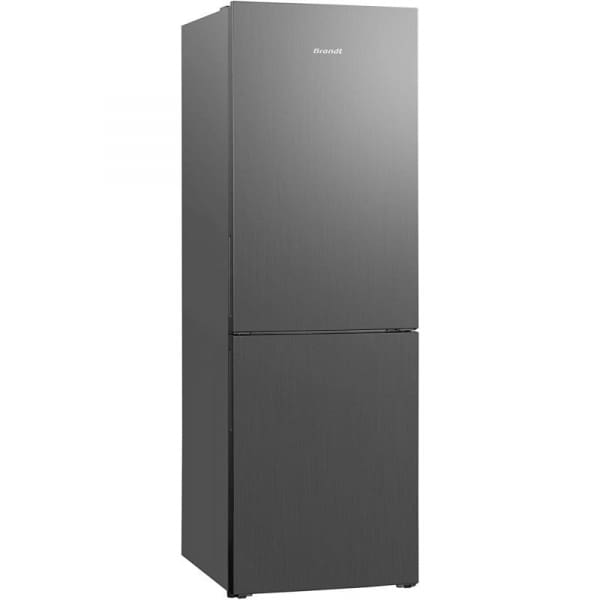Réfrigérateur combiné BRANDT 380L No Frost inox (BFC8610NX)(185 x 60 68.5 cm)
