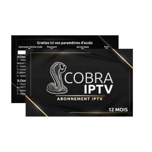 Abonnement IPTV 12 mois (COBRA)