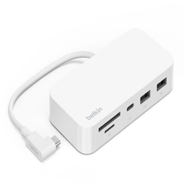 adaptateur Hub Belkin Usb-c Multiport 6-en-1 Avec Support Blanc –(INC011BTWH)