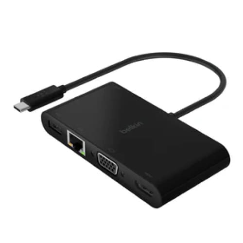 Adaptateur Multiport Avec Ports Usb-c 3.0 Vga Et Hdmi 4k – Noir -(Avc004btbk)