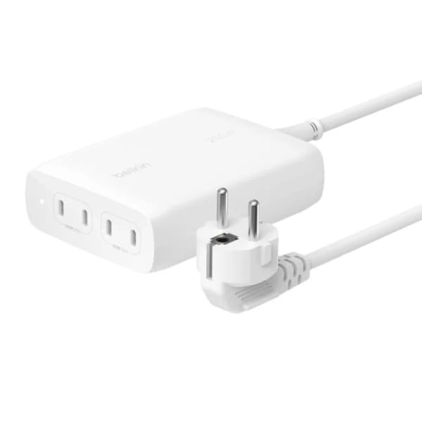 Adaptateur Station D’accueil Pc Portable Belkin 200 w 4 Ports USB-C – Blanc (WCH015VFWH)