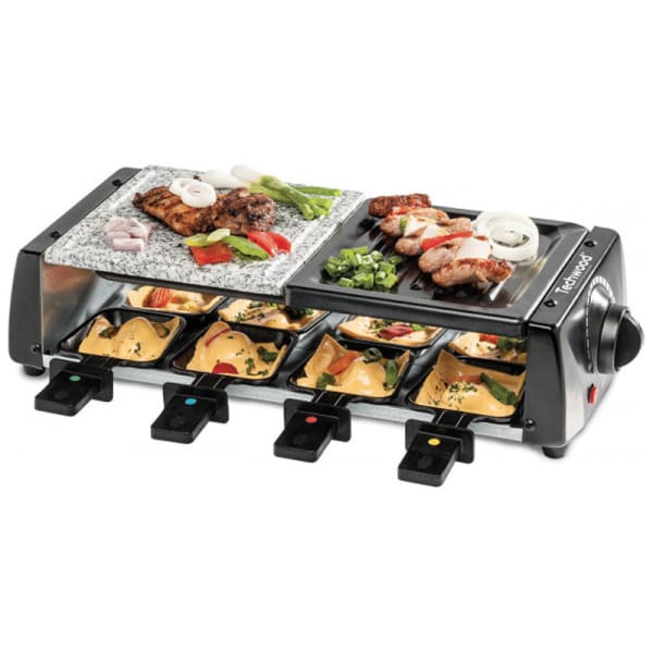 Appareil à Raclette TECHWOOD et Pierre 1200W Noir (TRGP-896)