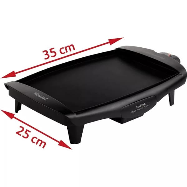 Barbecue Électrique TEFAL Plancha Compact 1800W – Noir (CB500512)