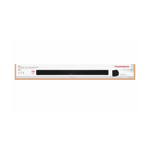 Barre De Son Thomson Avec Caisson Basses Filaire 200w Noir (SB250BT)