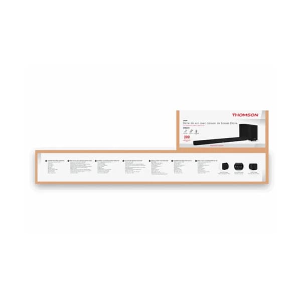 Barre De Son Thomson Avec Caisson Basses Filaire 200w Noir (SB250BT)