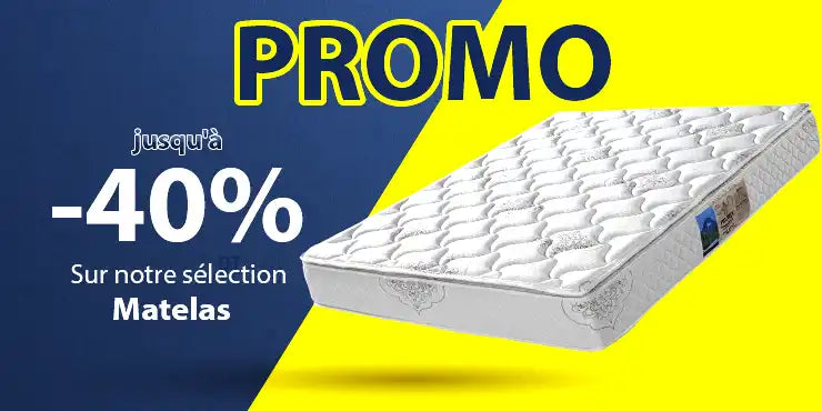 Matelas blanc avec un motif de surface matelassé.