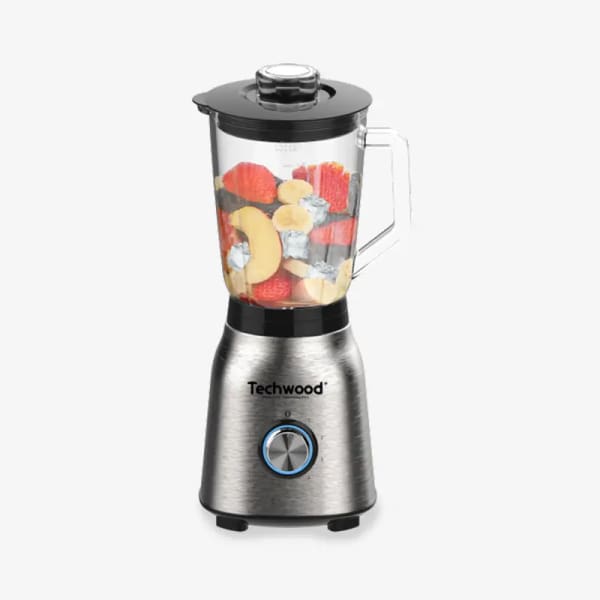 Blender TECHWOOD inox bol en verre (TBLI-1250)