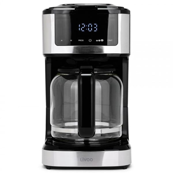 Cafetière électrique programmable LIVOO 900W-15Tasses Noir (DOD208)