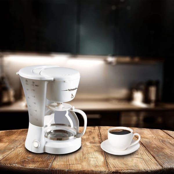 Cafetière Électrique TECHWOOD 800W 10-12 Tasses blanc (TCA-9121)