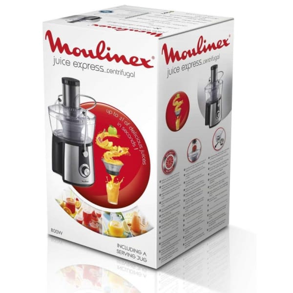 Centrifugeuse MOULINEX Juice Express 800W - Noir & Inox (JU550D10)