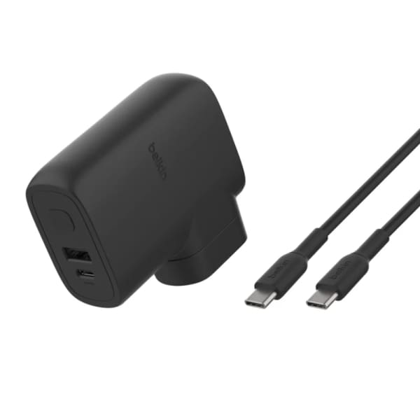 Chargeur belkin Boost charger Hybride 25 W + Power Bank 5k + Kit Adaptateur De Voyage -Noir (bpz003bt1mbk-b6)