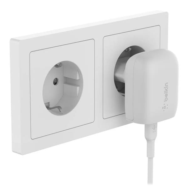 Chargeur secteur USB-C BoostCharge (20 W) avec câble vers USB-C- (WCA006VF1MWH-B6)