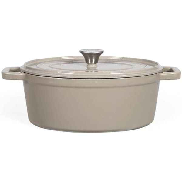 Cocotte ovale en fonte LIVOO 4,5L gris (MEP129G)