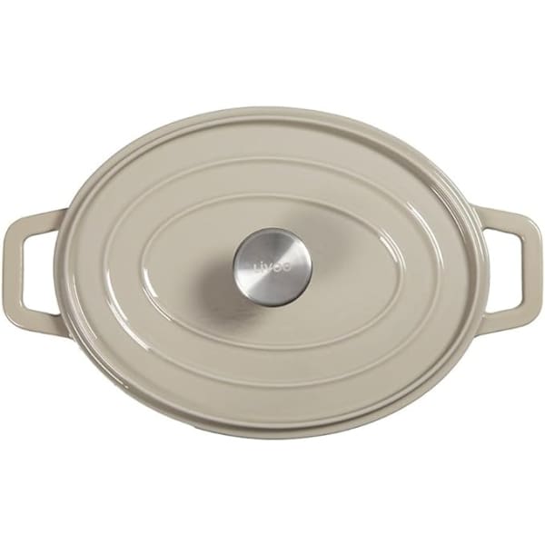 Cocotte ovale en fonte LIVOO 4,5L gris (MEP129G)