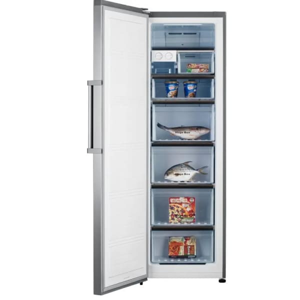 Congélateur vertical HISENSE 262 Litres No Frost 7 Tiroirs Silver (RS34W)