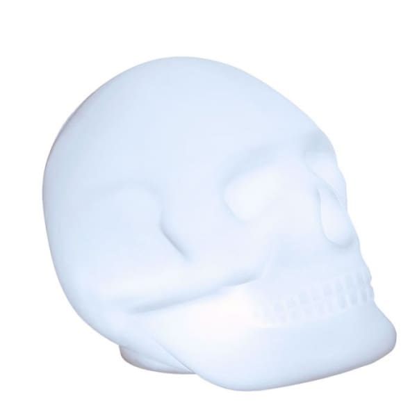 Enceinte Haut Parleur Sans Fil Bigben Tête de mort Lumineuse- Blanc (BTLSSKULL)