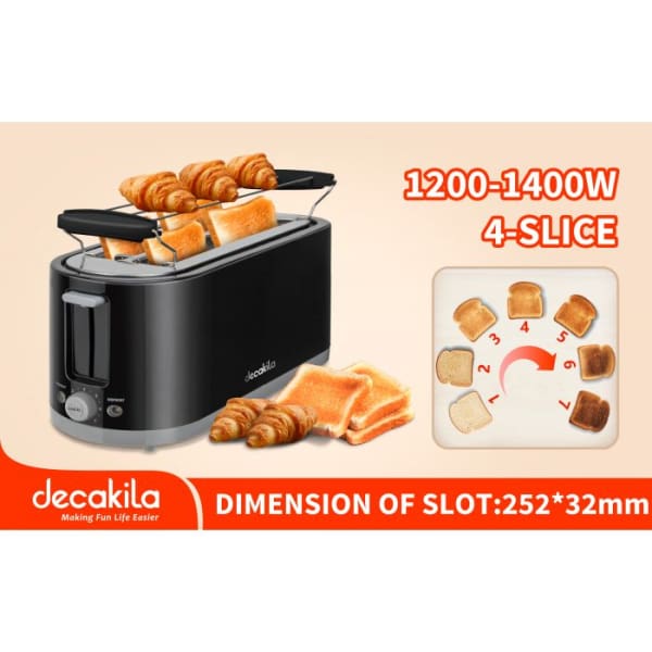Grille pain Decakila 1200W (KETS011B)