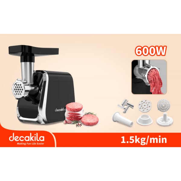 Hachoir à viande Decakila 1.5KG 600W Noir (KEMG021B)