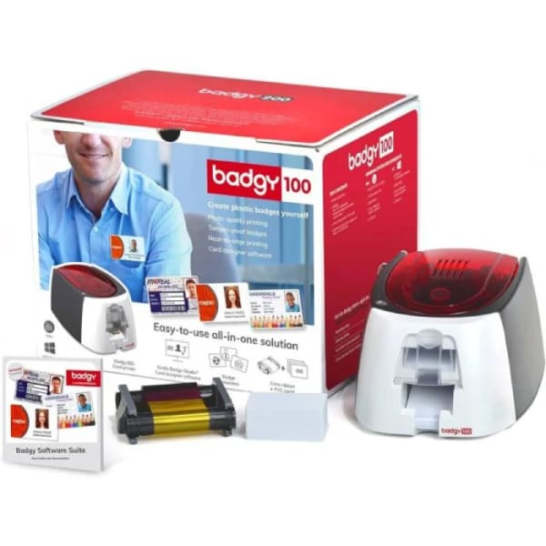 Imprimante Badgy Pour Cartes Pvc Avec Ruban Couleur 50 Impressions Et Incluse (B12U0000RS)