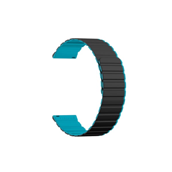 KIESLECT 22MM BLACK/ BLEU DUAL-TONE STRAP