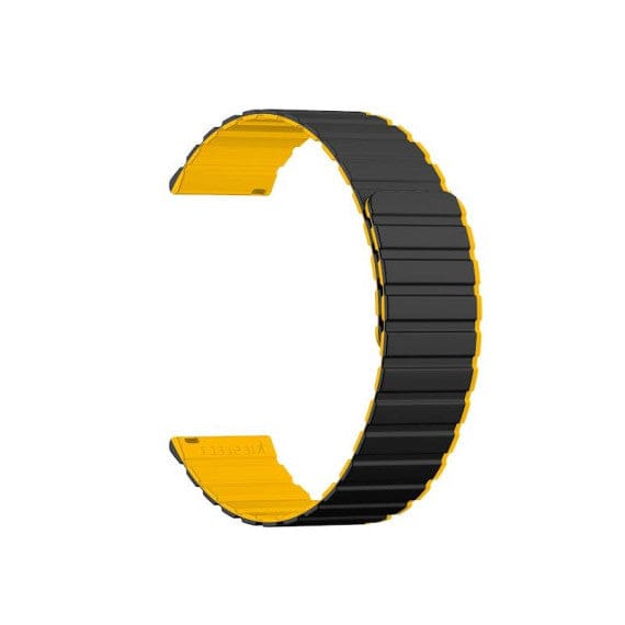 KIESLECT 22MM BLACK/YELLOW DUAL-TONE STRAP