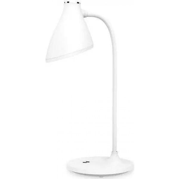 Lampe de bureau PLATINET rechargeable Blanc (PDL6730)