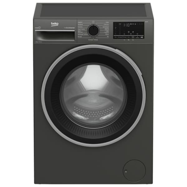 Lave Linge Frontal Inverter BEKO 8kg - Gris Foncé (B3WFU4822MG)