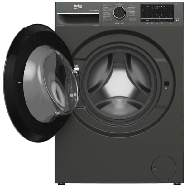 Lave Linge Frontal Inverter BEKO 8kg - Noir&Gris Foncé (B3WFU5822MG)