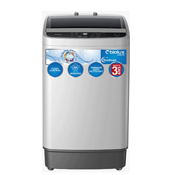 Machine à laver BIOLUX 8 Kg Top Sliver (M.TOP08S)