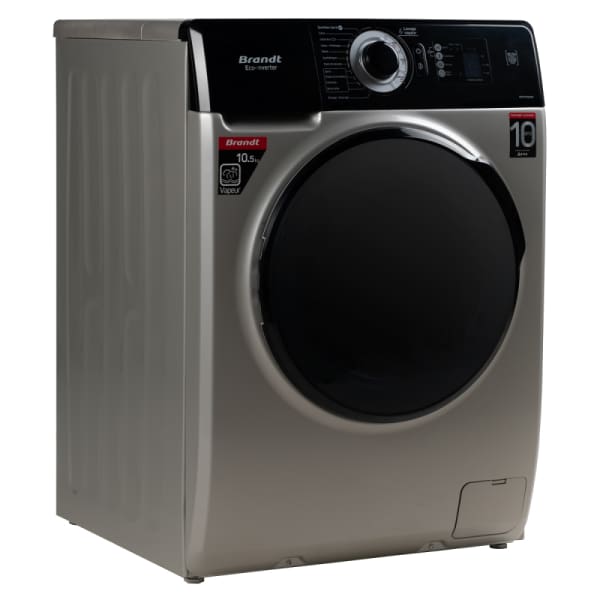 Machine à laver BRANDT 10.5Kg Frontale silver (BAM102QVSBL)