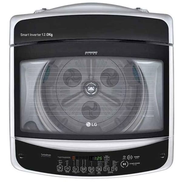 Machine à laver LG 12KG Top smart inverter Silver (T1288NEHGE)