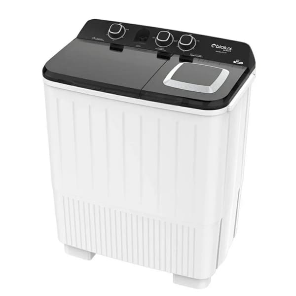 Machine à Laver Semi automatique BIOLUX 10 KG Blanc & Noir (MDT101)