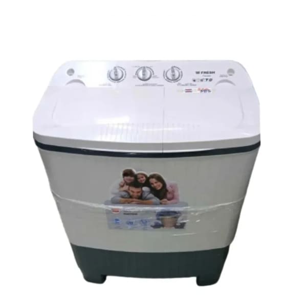 Machine à laver semi-Automatique Fresh 9KG Blanc (TTW-09W)