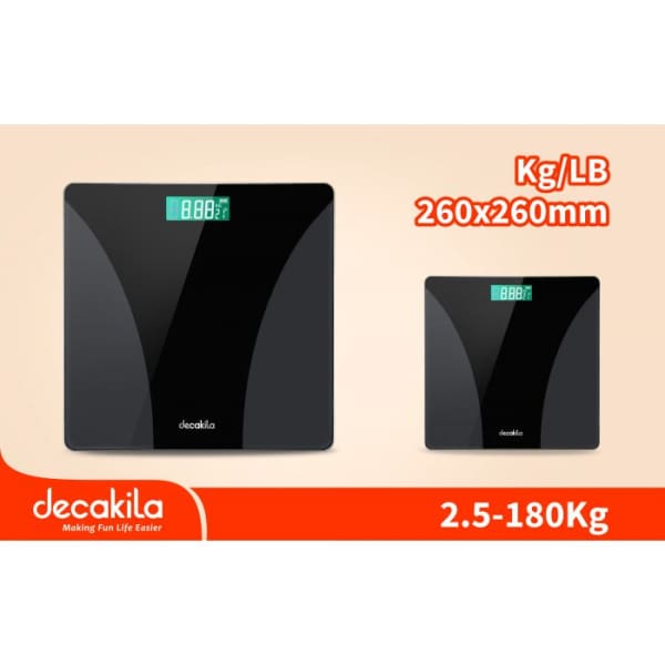 Pèse Personne DECAKILA 180 Kg Noir (KMTT038W)