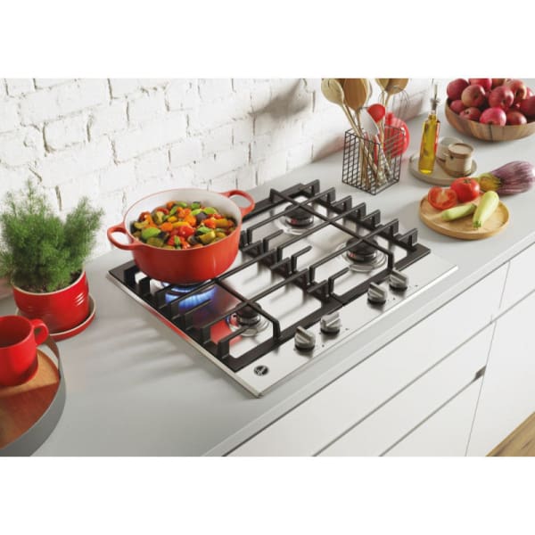 Plaque à Gaz Hoover 4 Feux 60Cm - Inox (HHG6BRK3X)