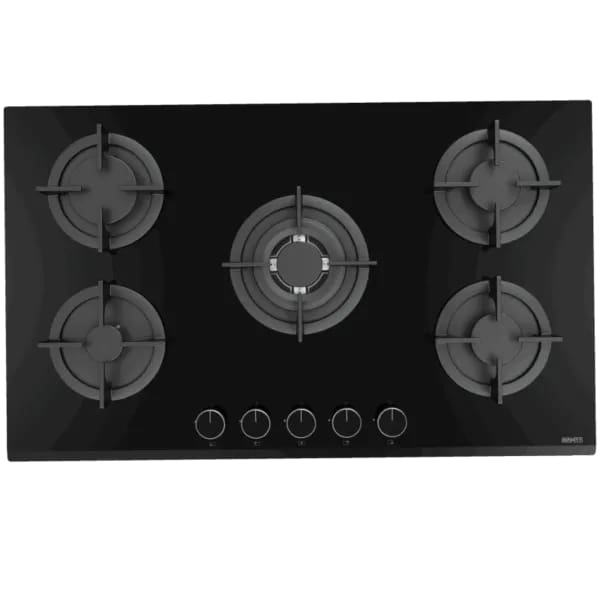 Plaque a gaz Infinity 90 Cm 5 Feux Vitro Noir (H9028P30B)