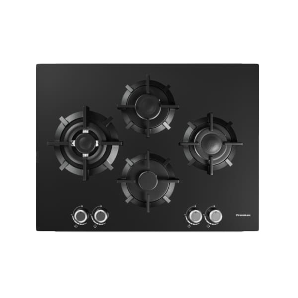 Plaque à Gaz PREMIUM 4 feux 70 cm Noir (AP741.BS01)