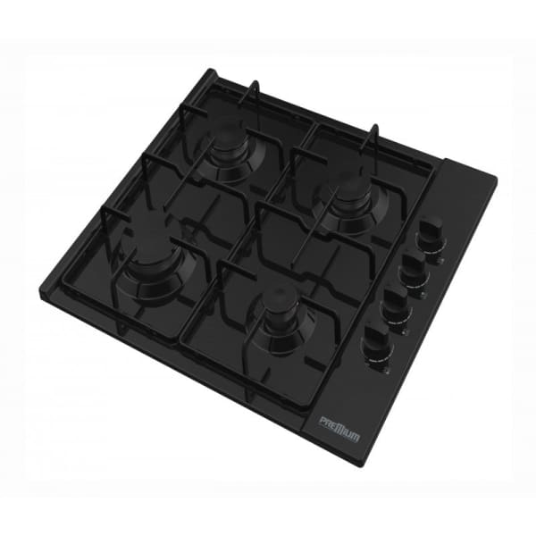 Plaque à gaz PREMIUM 4 feux noir 60cm (APE641-BS01)