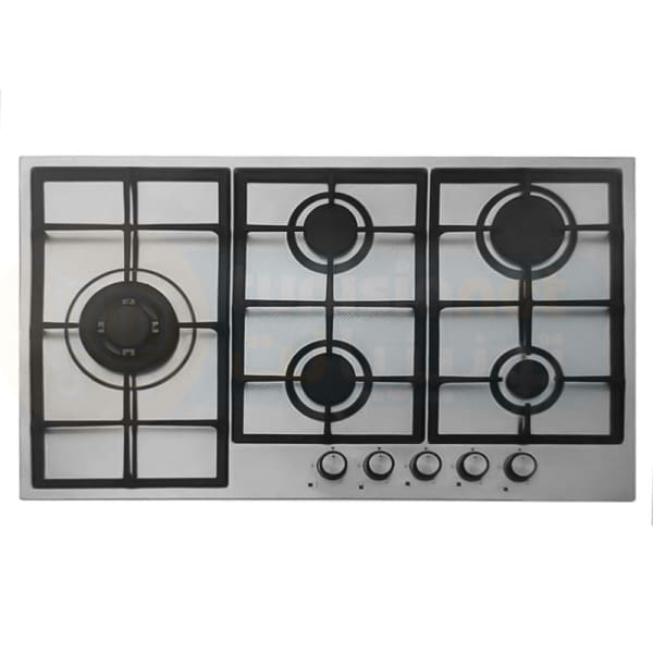 Plaque à Gaz PREMIUM 5 FEUX 90 CM INOX avec sécurité Thermocouple (AP951-XS01)