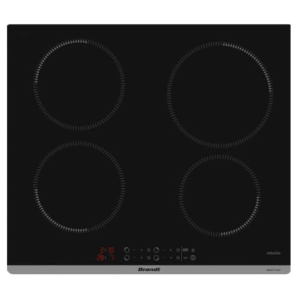 Plaque à induction BRANDT 4 feux noir (BPI1641PB)
