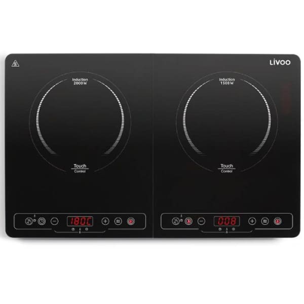 Plaque à Induction Double LIVOO 3500W-Double Feux Noir (DOC236)