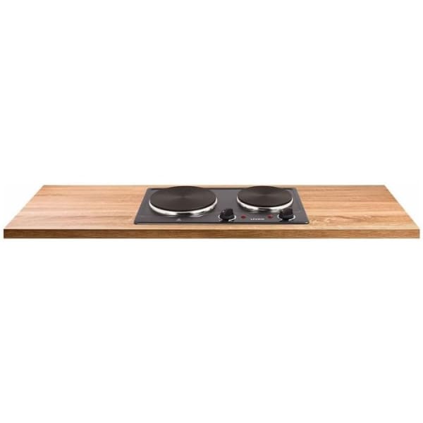 Plaque de cuisson électrique encastrable LIVOO Double feux 2500W Noir (DOC168N)