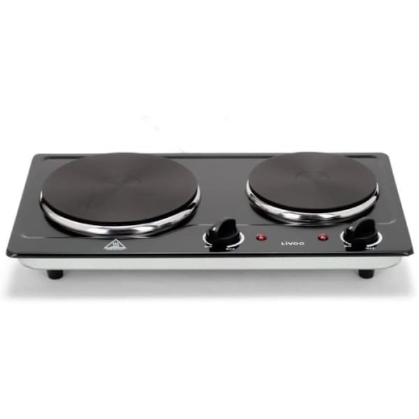 Plaque de cuisson électrique encastrable LIVOO Double feux 2500W Noir (DOC168N)