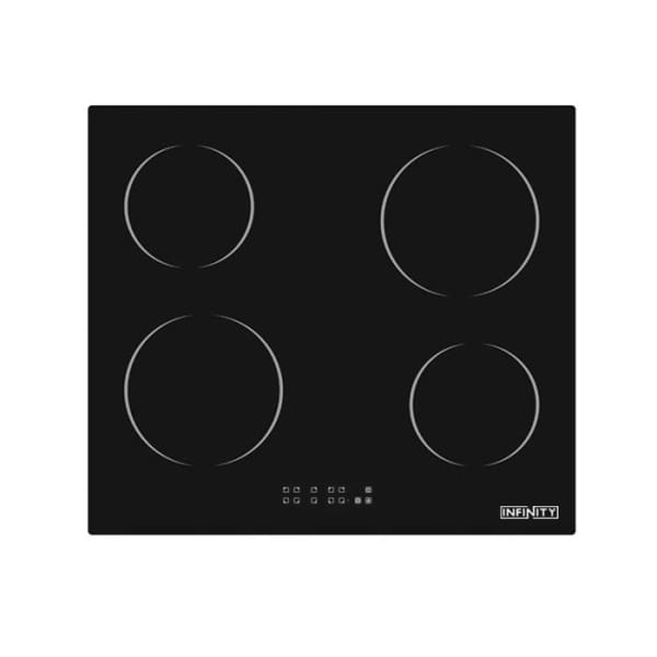 Plaque de Cuisson Encastrable Infinity 4Feux 60cm Noir (T60401BL)