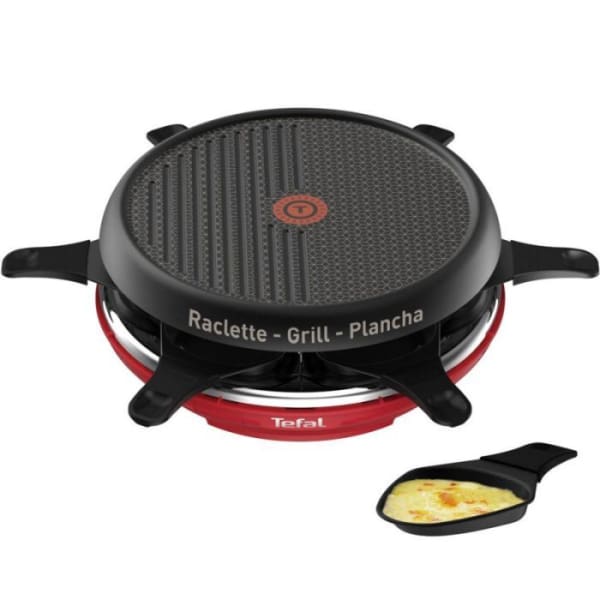 Raclette Multifonction Colormania 3en1 TEFAL 850W Noir&Rouge (RE12A512)