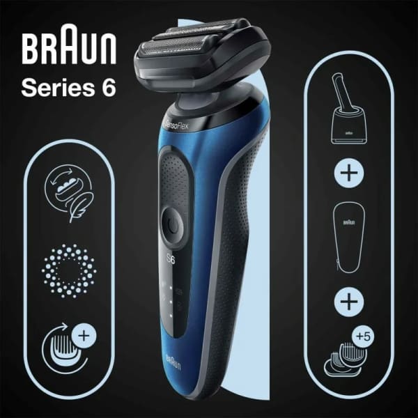 Rasoir Électrique Séries 6 Wet & Dry Braun (61 B7500CC)